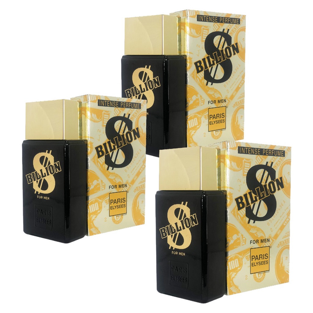Kit com 3 perfumes Billion For Man Masculino 100ml | Shopee Brasil