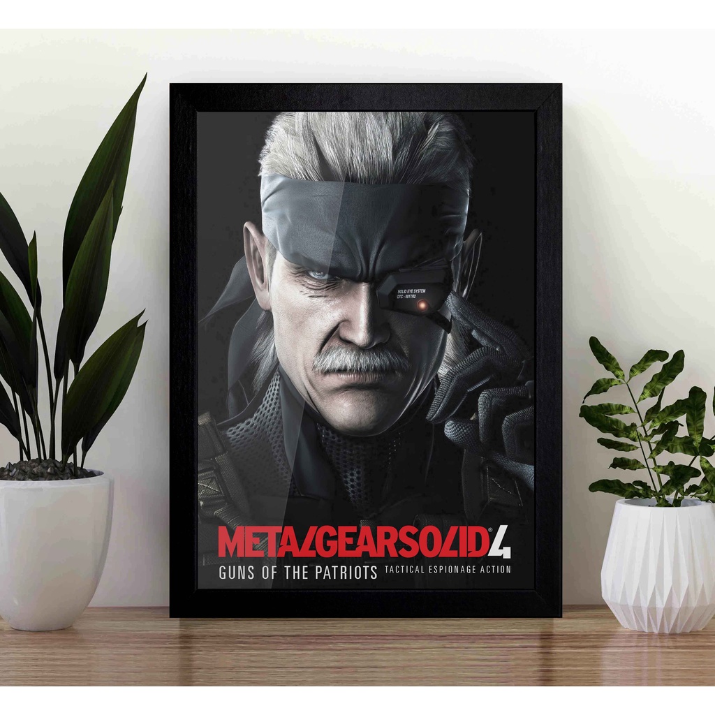 Quadro Metal Gear Solid 4 Guns of the Patriots A3 - com Acrílico