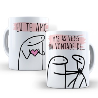 Caneca Namorados Frase Amor Love Flork Casal Meme Cerâmica 325ml - Pandika  - Canecas - Magazine Luiza