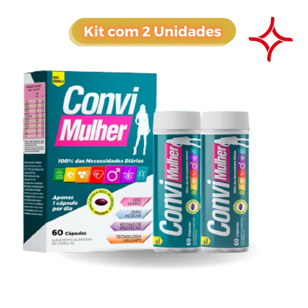 Kit Convi Mulher - 60 cápsulas - 2 Unidades | Shopee Brasil