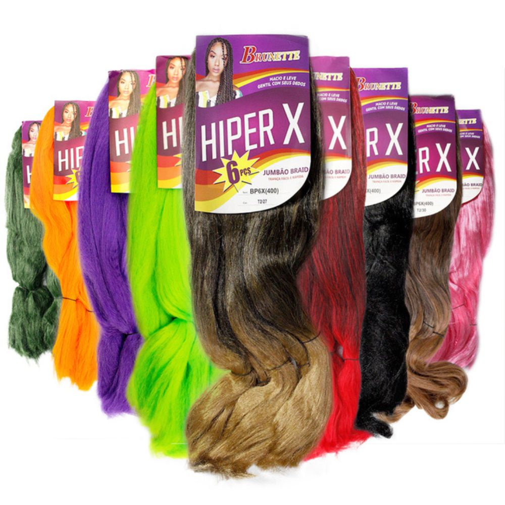 Jumbão Cabelo Jumbo Hiperx 400 Gramas Box Braids Trança Ombré MT2