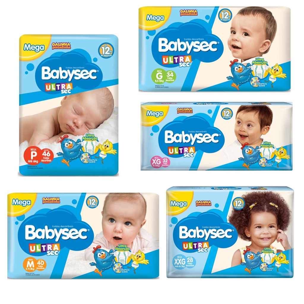 Fralda Babysec Galinha Pintadinha Mega Shopee Brasil