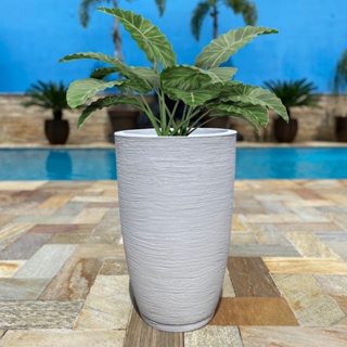 Vaso Rotomoldado em Polietileno Classic Cone Areia 85 cm - Bacias e Vasos  Decorativos