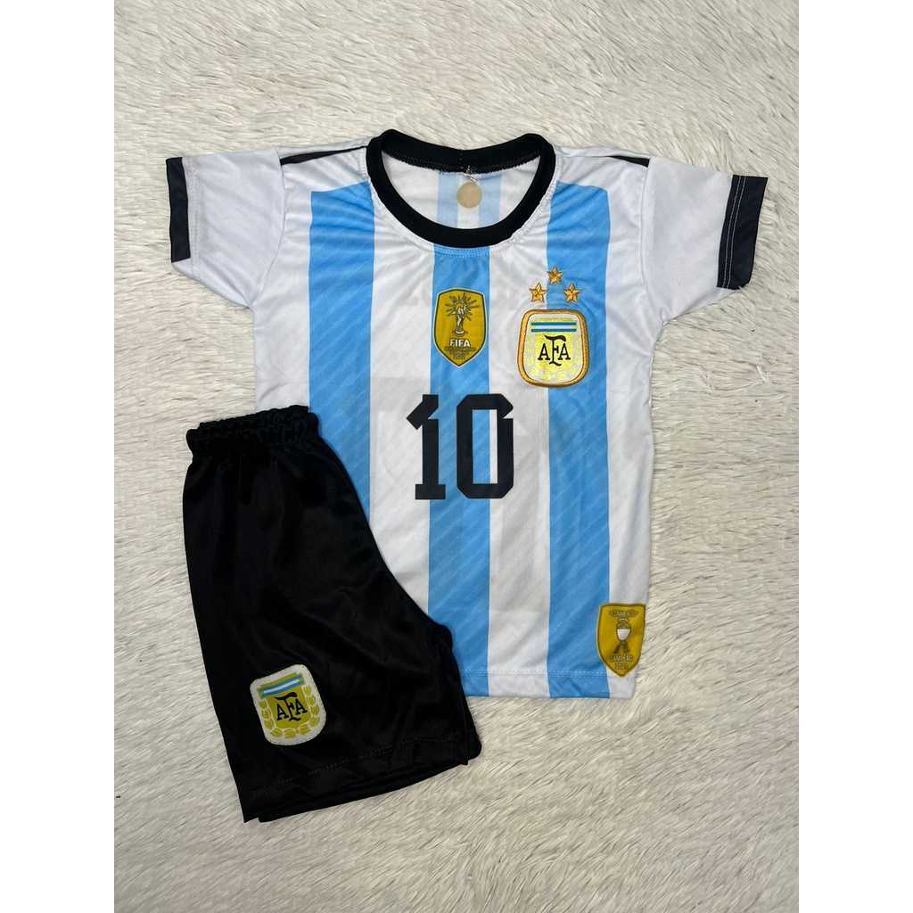 Kit com 3 Conjunto Infantil e Juvenil De futebol Time ou Seleções Camisa e  Shorts - Escorrega o Preço