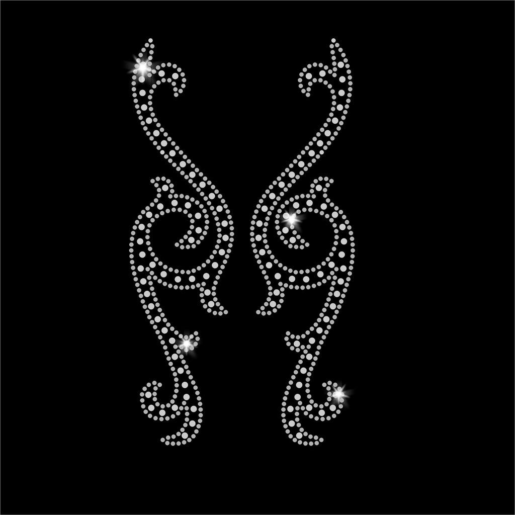 Aplique Arabesco Texas em Strass Termocolante | Shopee Brasil