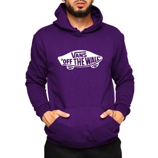 moletom blusa de frio roxa van-s skate canguru bolso e toca