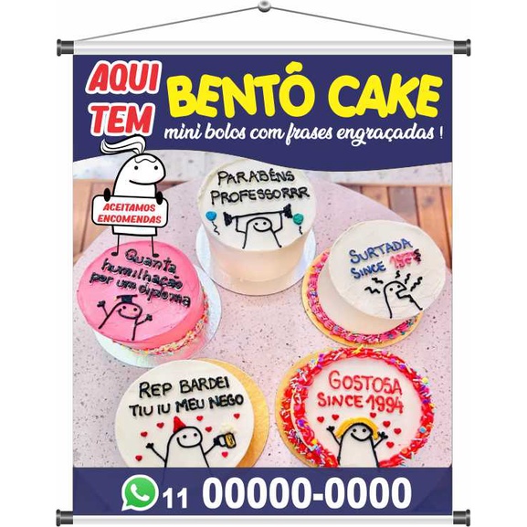 banner bento cake 60x50cm mod70 | Shopee Brasil
