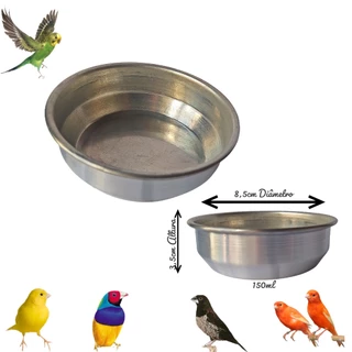 Banheira Interna de Aluminio Tam. P 150ml - Passaros Aves e Roedores