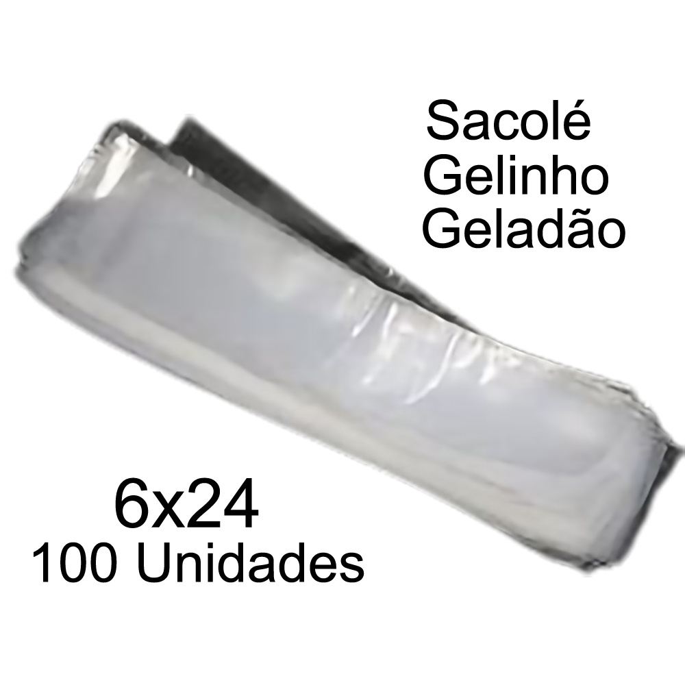 Kit 120 Saquinhos Para Sorvete Geladão Sacolé Juju Geladinho Gourmet  5,5x22cm - (3 Pacotes)