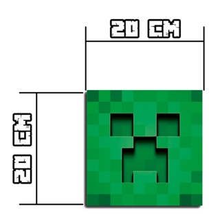 Placa Decorativa Pixel Creeper Minecraft