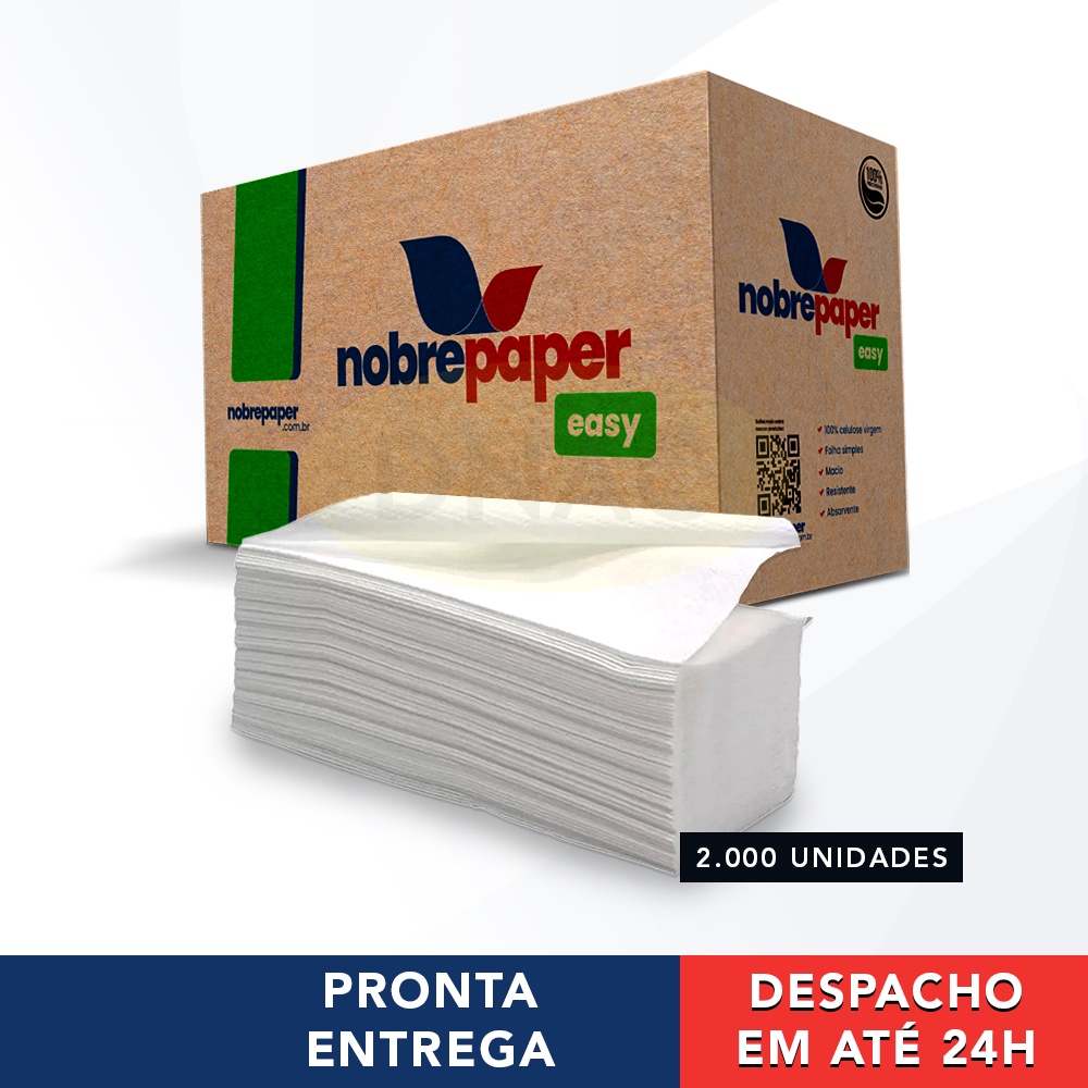 Caixa Papel Interfolhado Branco Folha Simples Celulose Para