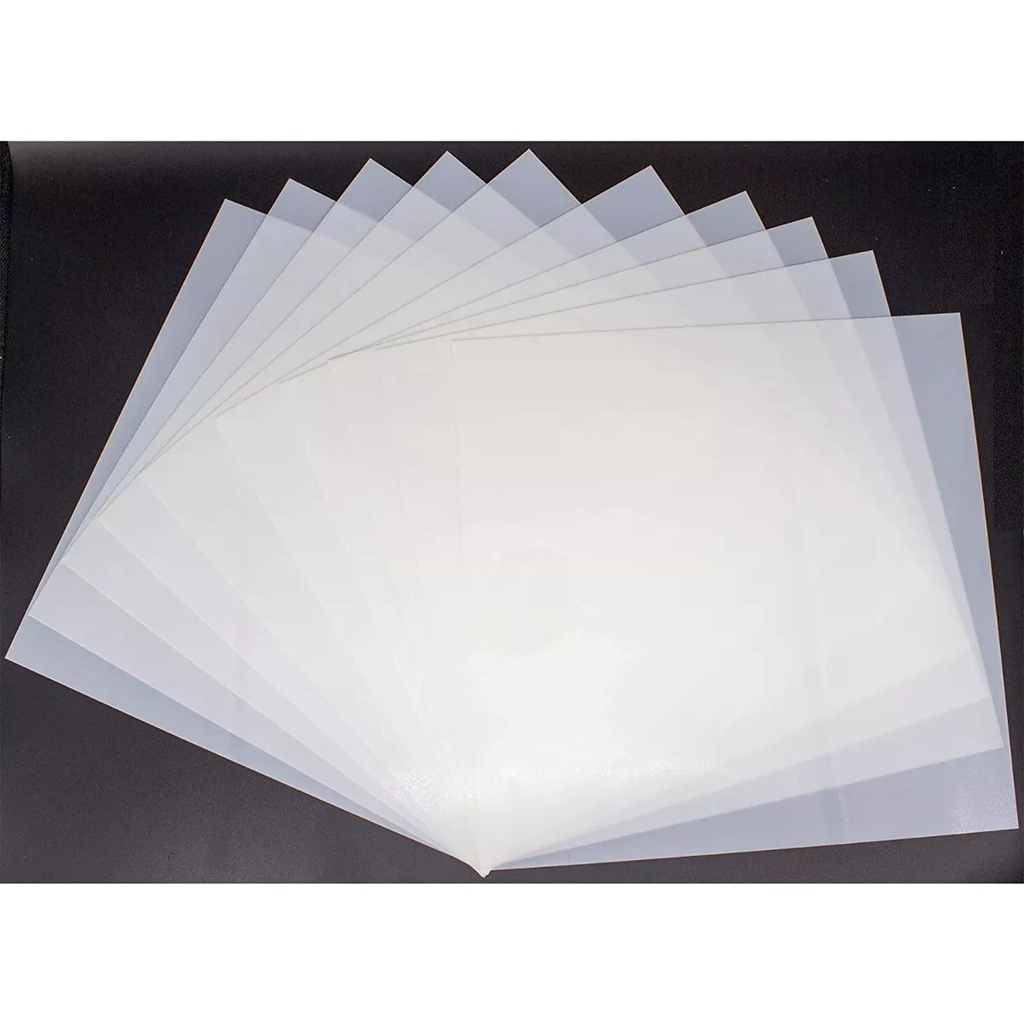 10 Folhas Pet Branco Fazer Stencil Plotter Silhouette 30x30 | Shopee Brasil