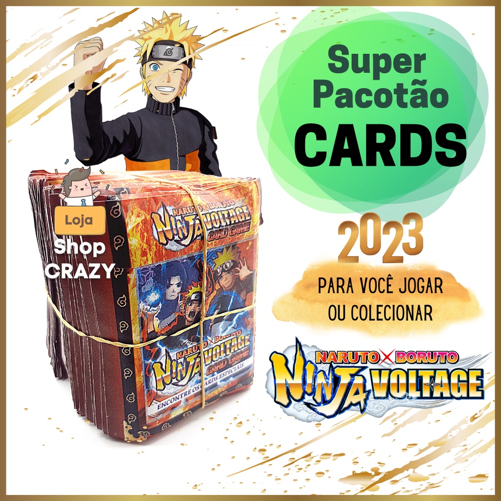 Kit 1000 Cartinhas Boruto = 250 Pacotinhos Cards Pequenos