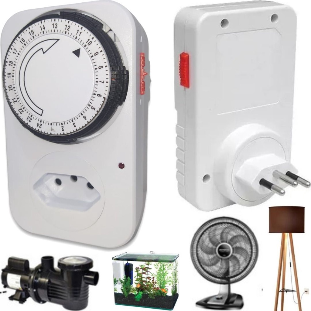 Temporizador Timer Analogico Bivolt Programador Tomada Para Bomba Piscina Aquario Shopee Brasil