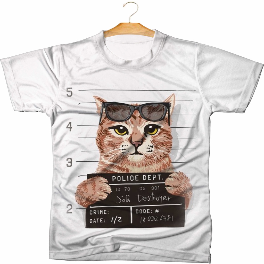 camisa camiseta gato felino infantil adulto bad 66