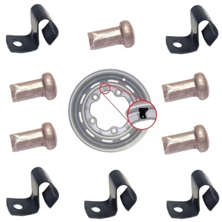 Kit 20 Grampos De Fixação Calotas Rodas 5 Furos Kombi Fusca