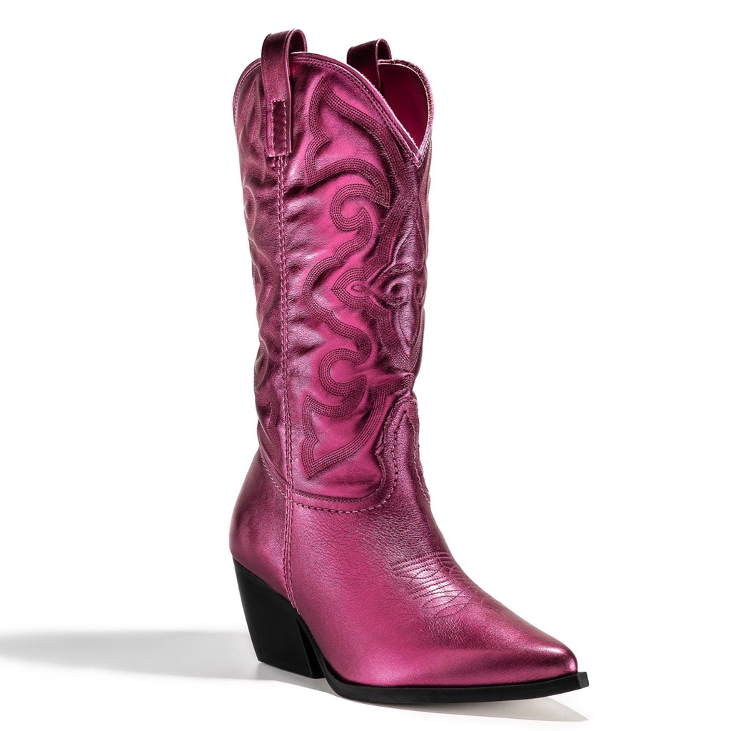 Bota store country rosa