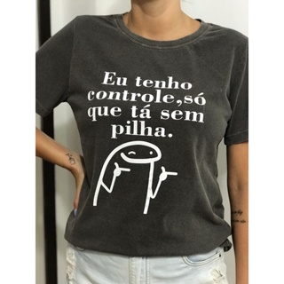 camisa 100% algodão unissex camisetas frases engraçada memes engraçado boneco  palito estampa escrita - biguá store