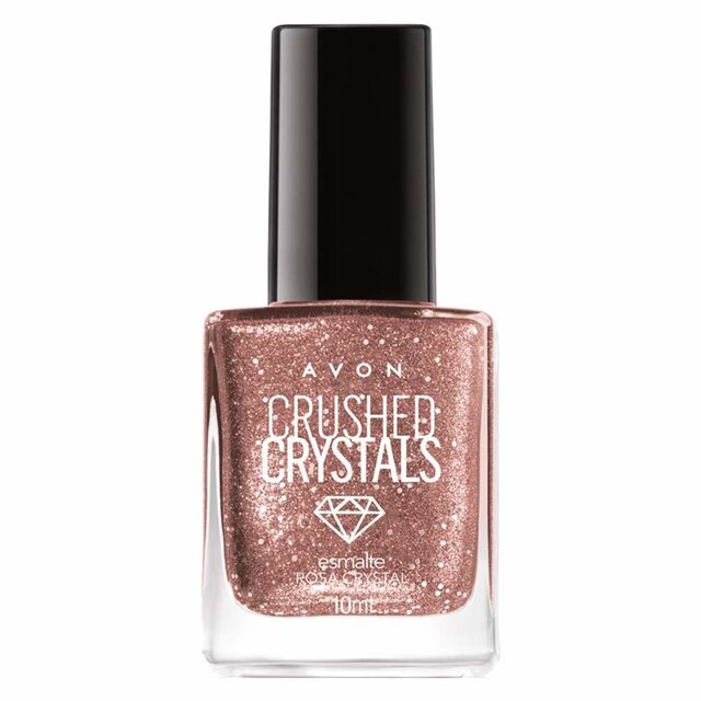 Esmalte Crushed Crystal Rosa Crystal 10ml Avon Shopee Brasil