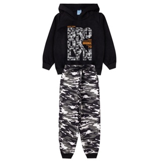 Conjunto Moletom Flanelado Infantil Maculino Calça e Blusa de Menino 2,3 e 4 inverno l58