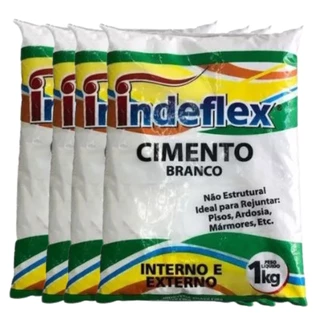 Cimento Branco Cimentinho 5KG Indeflex - 05Pct