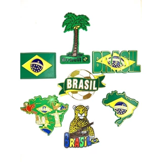Imãs de Geladeira Brasil Decorativos Emborrachados
