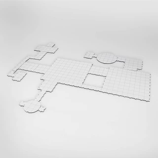 Grid de Batalha Modular Riscável Grid de Batalha 27 peças - RPG Battle Grid D&D