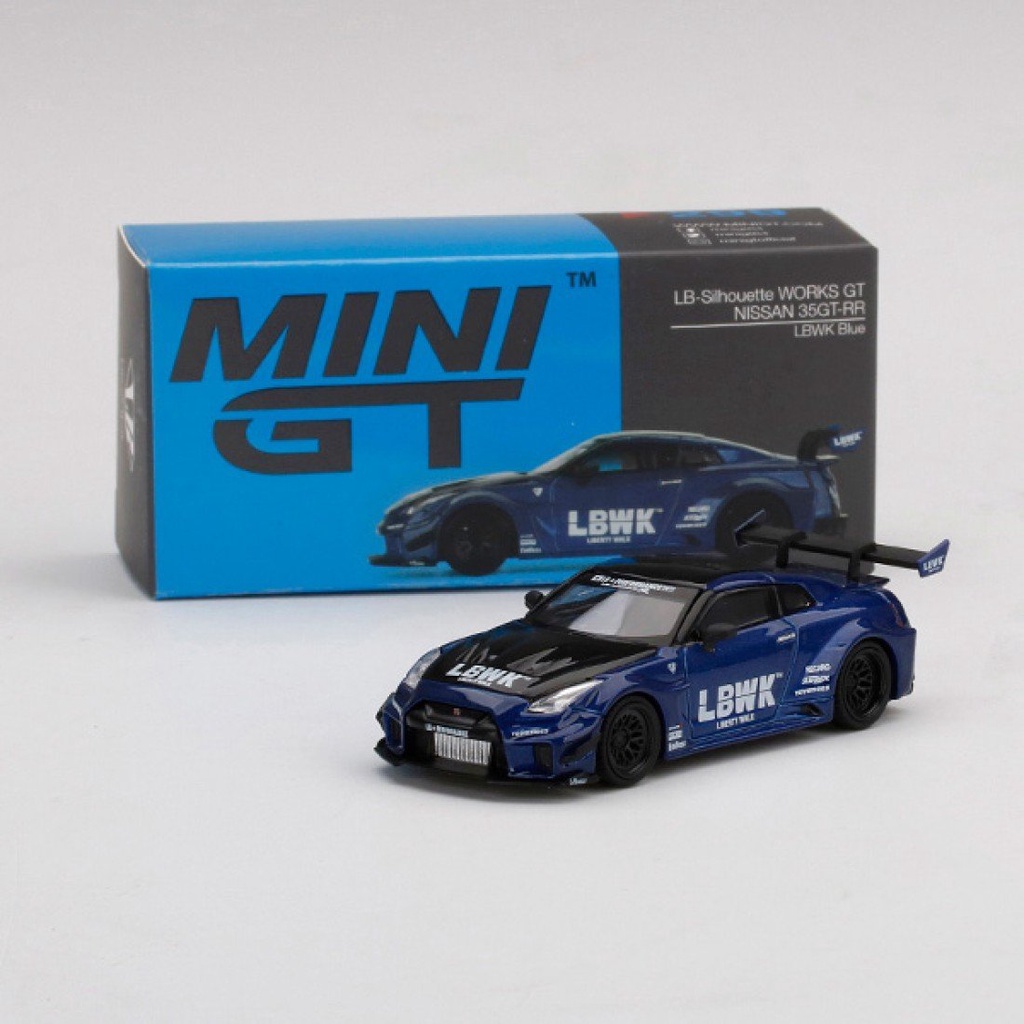 Mini GT MGT00299-R 299 1/64 LB-SILHOUETTE Trabalhos NISSAN 35GT-RR VER . 2 LBWK Azul RHD Escala DIECAST Carro Modelo