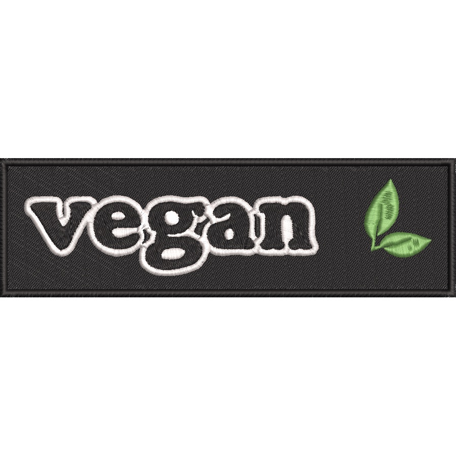 Patch bordado tarjeta vegan termocolante