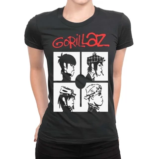 Camiseta Babylook Feminina Gorillaz Demon Days Musica Banda Rap Rock