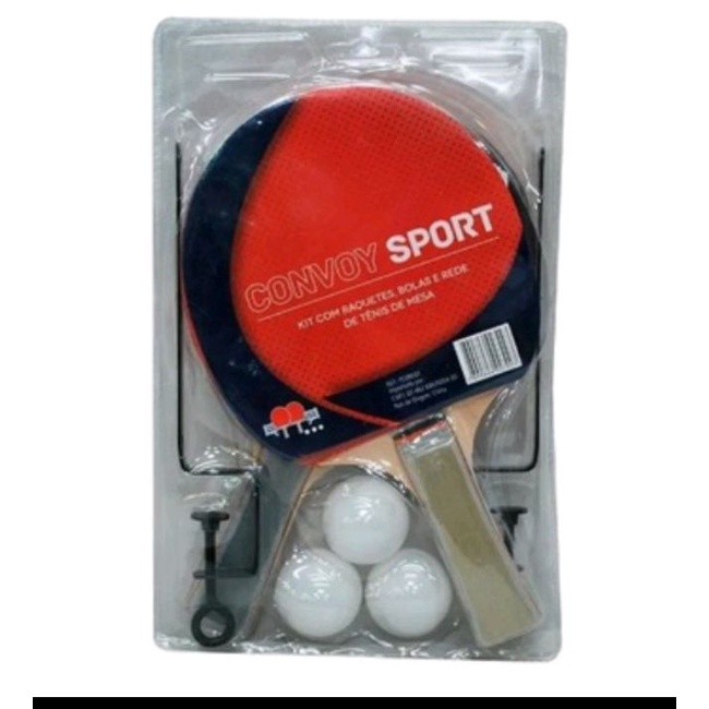 Kit Ping Pong Luxo - 2 Raquetes, 1 Bolinha + Rede com suportes - Cama  Elástica RS