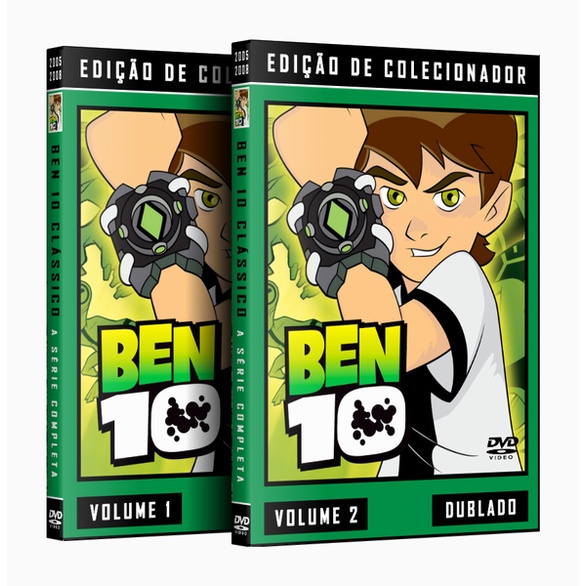 DVD/BLU-RAY COMPACTADO BEN 10 CLÁSSICO 1.2.3.4 TEMPORADA (20DVDS