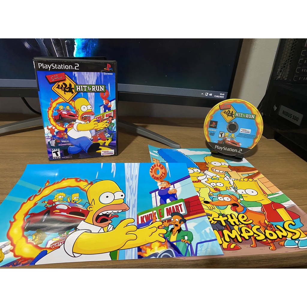 The Simpsons Hit & Run com Pôsteres para PS2 | Shopee Brasil