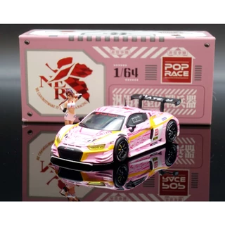 POP RACE 1/64 Audi R8 LMS EVA RT PRODUCTION Modelo Personalizado Tipo-08 X Trabalhos Mari Makinami Figura No . 08 Escala Fundida Carro PR64-R8LMS-EVA08