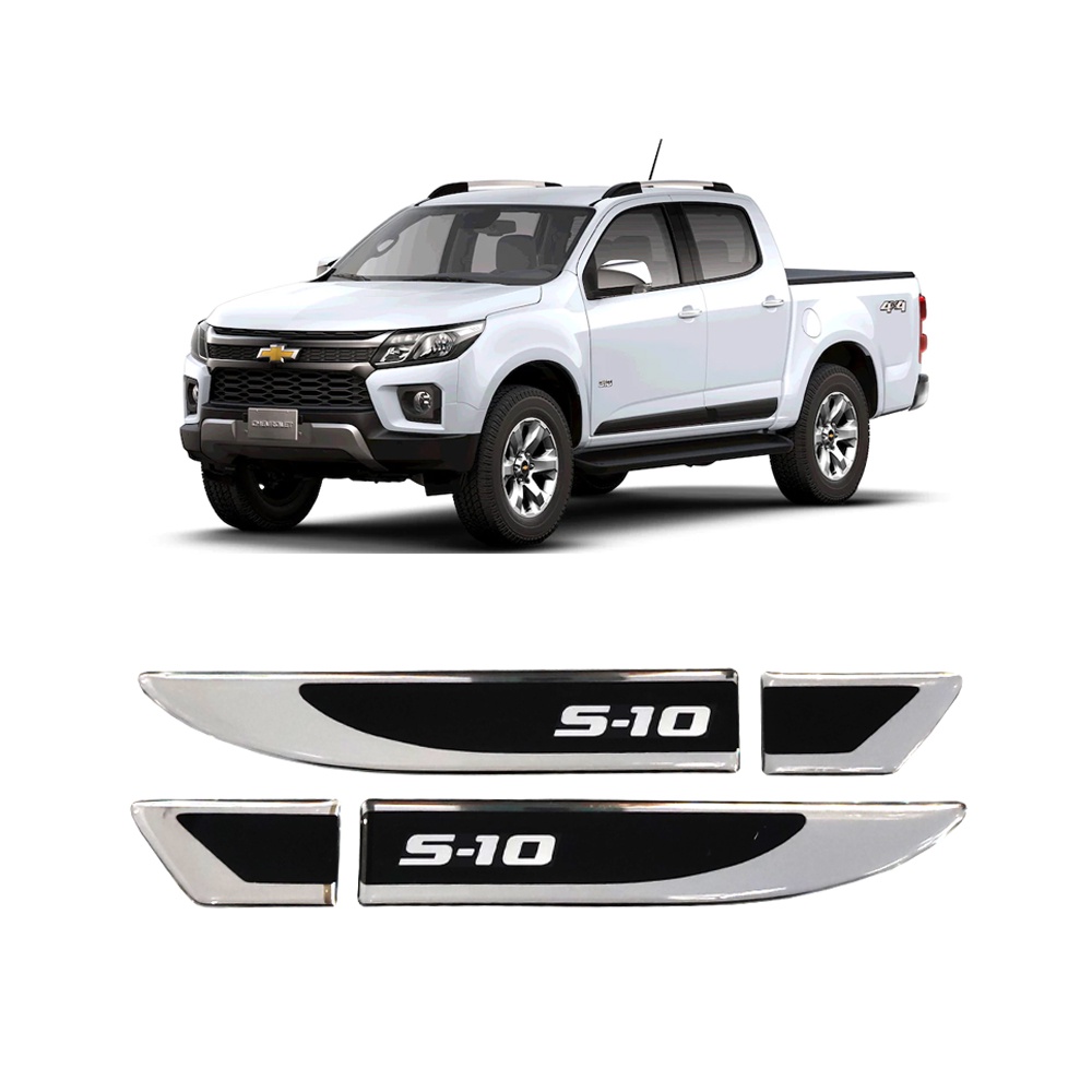 Aplique Lateral Resinado Compatível com Chevrolet S10 | Shopee Brasil