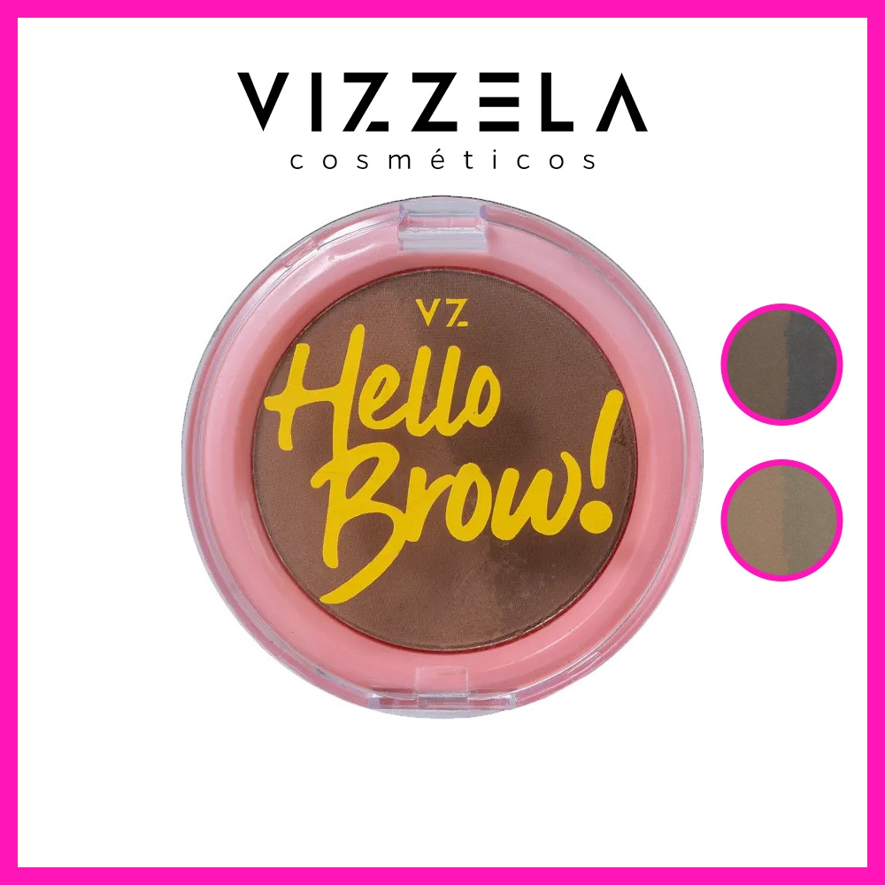 Vizzela Hello Brow Sombra Duo Para Sobrancelhas | Shopee Brasil