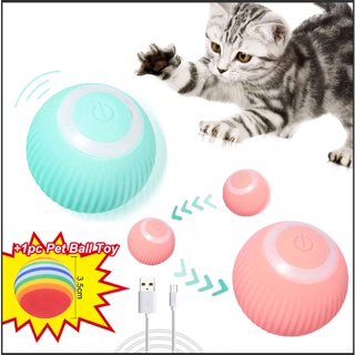 rolamento inteligente | Brinquedo interativo para gatos com bola rolante  automática | Smart USB recarregável 360 graus auto rotação automática