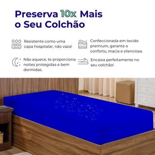 Capa Colchão Hospitalar Impermeável com Zíper ou Elástico Capa Antialérgica Protetor Segura Xixi