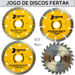 Jogo de Disco Diamantado e De Serra Fertak Com 4un P/Makita e Serra Mármore  Vários Usos Kit de Discos, Disco de Corte. | Shopee Brasil