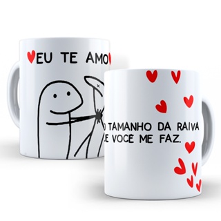 Caneca Namorados Frase Amor Love Flork Casal Meme Cerâmica 325ml - Pandika  - Canecas - Magazine Luiza