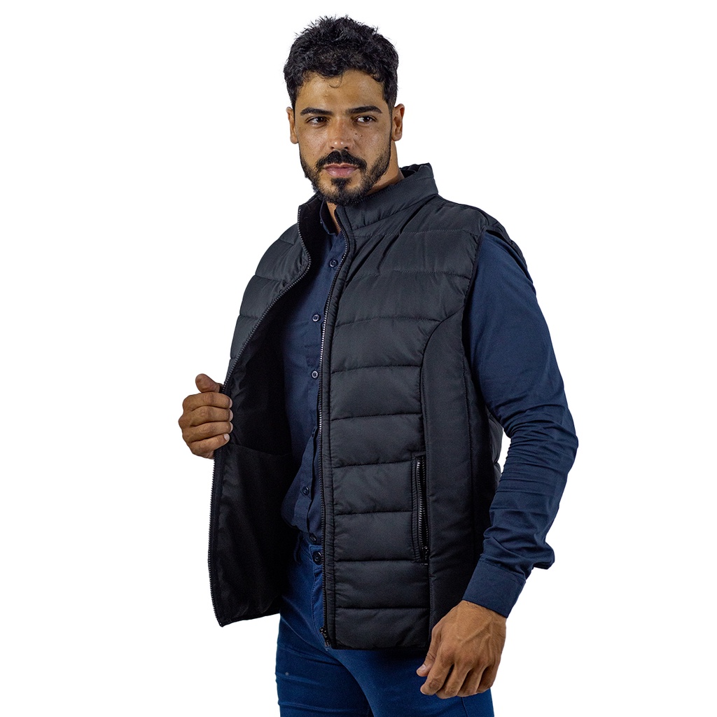 Colete Bomber Masculino Puffer Acolchoado Macio Quente Inverno Frio ...