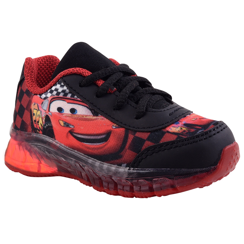 Tênis Infantil Masculino Carros Relâmpago McQueen Com Luzinha