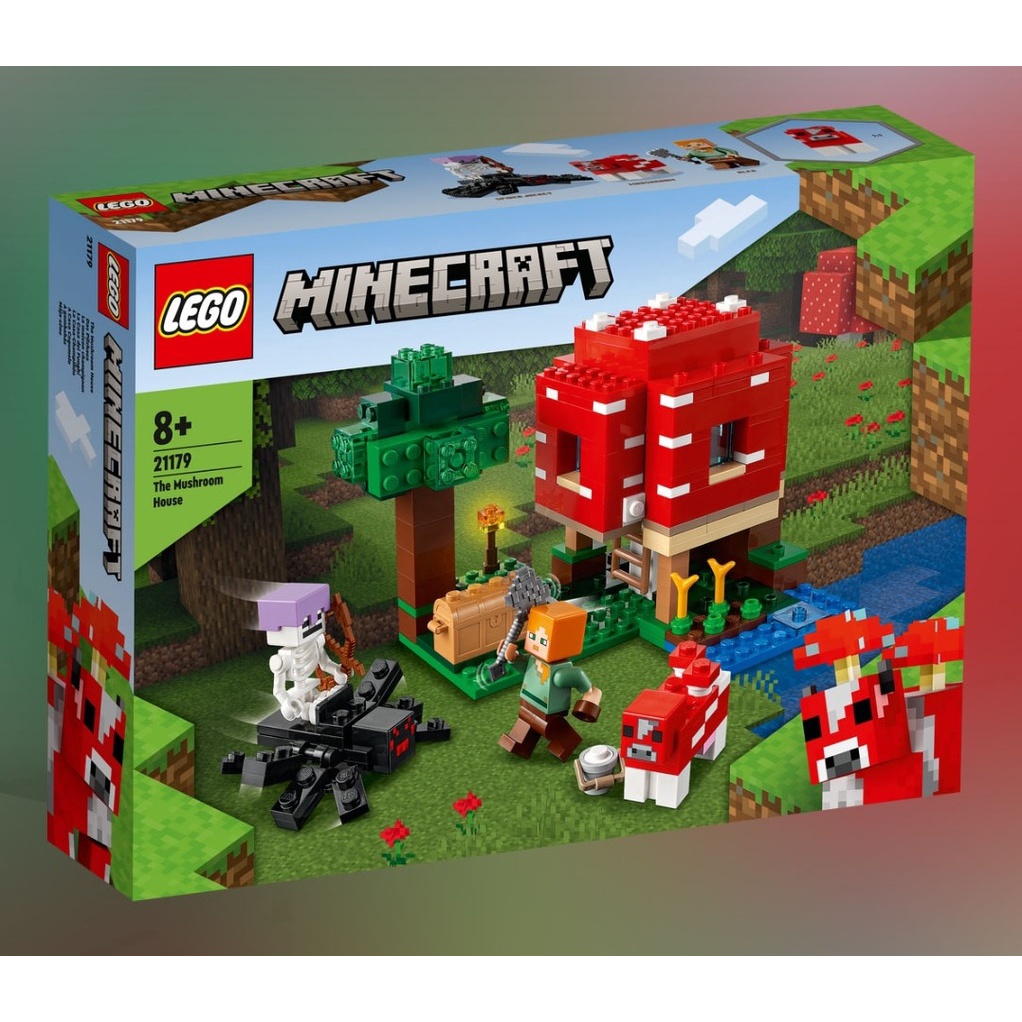 Lego Minecraft 21179 A Casa Cogumelo 272 Peças | Shopee Brasil