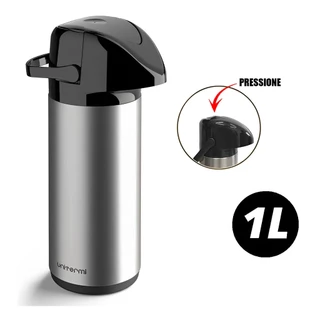 Garrafa de Café Térmica- 1 Litro - 600 ML em Inox Bebidas Quentes e Geladas Verona Original -Chimarrão /chá / Leite