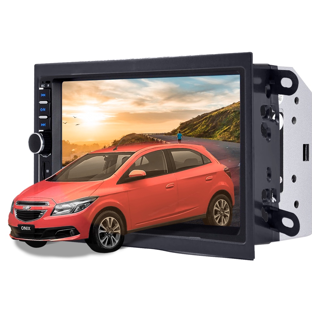 Central Multimídia Spin Onix Prisma Cobalt Touch Screen Espelha Android ...