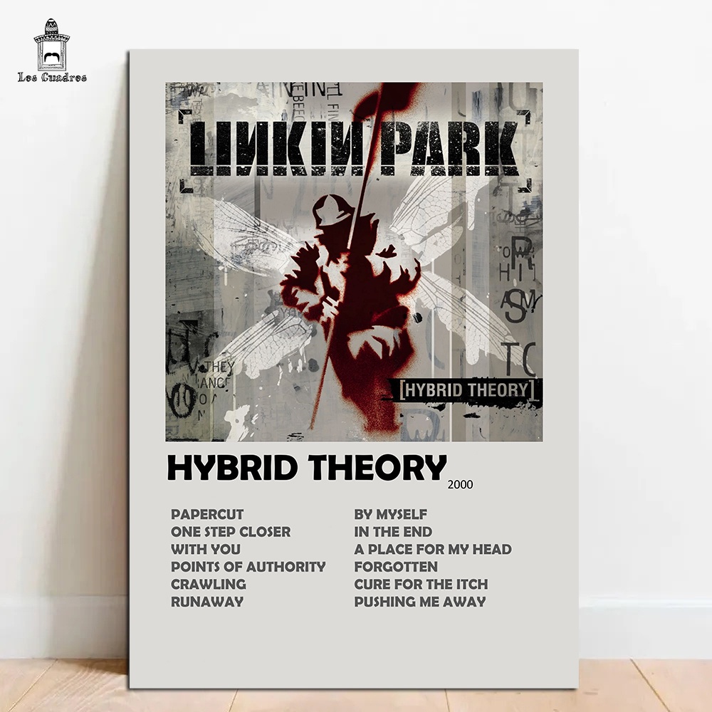 Quadro Placa Decorativa Linkin Park Hybrid Theory em MDF 28x20cm