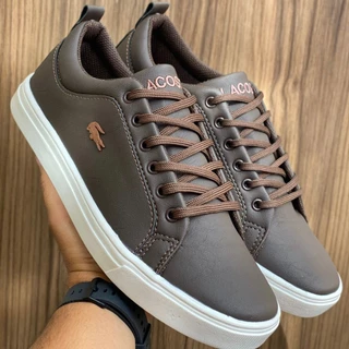 Sapato Confortavel Tenis Casual Em Couro Sintetico Leve e Bonito