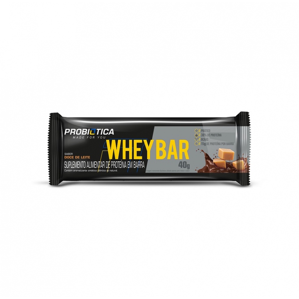 Whey Bar Low Carb (40g) – Probiótica – Doce de Leite