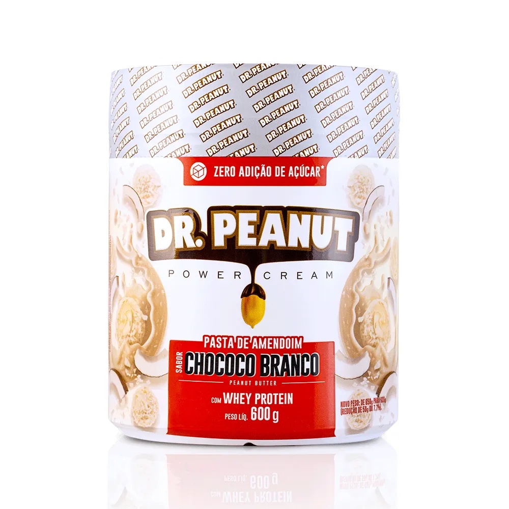 Pasta de Amendoim Dr. Peanut Sabor Chococo Branco c/ Whey Protrein 600g Shopee Brasil