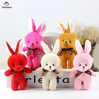 TK 1pc 16CM Coelho De Pelúcia Com Laço De Fita Brinquedo Siamês Brinquedos